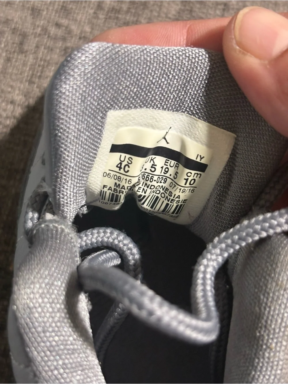 Air Jordan 12s Kids Grey and Pink Hardbottom Sneakers